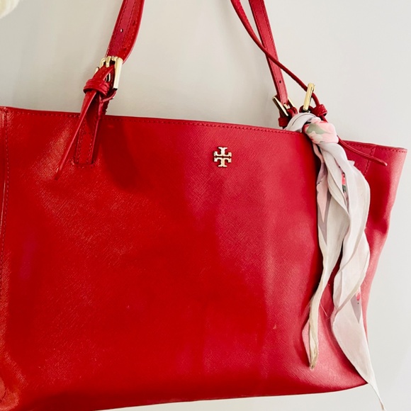Red Tory Burch Tote - Picture 4 of 4
